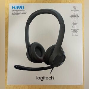 NIB Logitech H390 wired headset